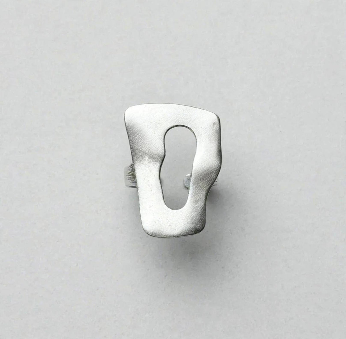 Oversized Abstract Statement Silver Ring