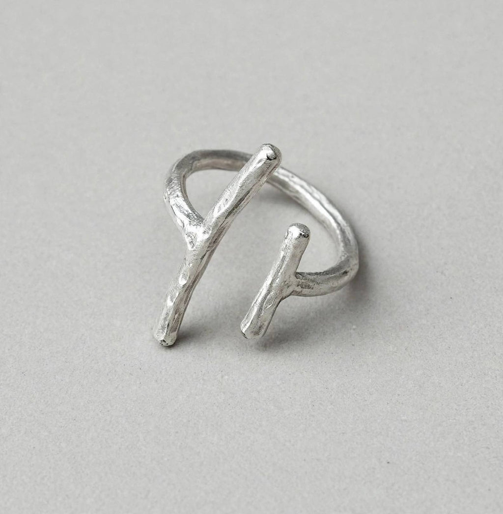 2 Lines Minimalist Silver Ring