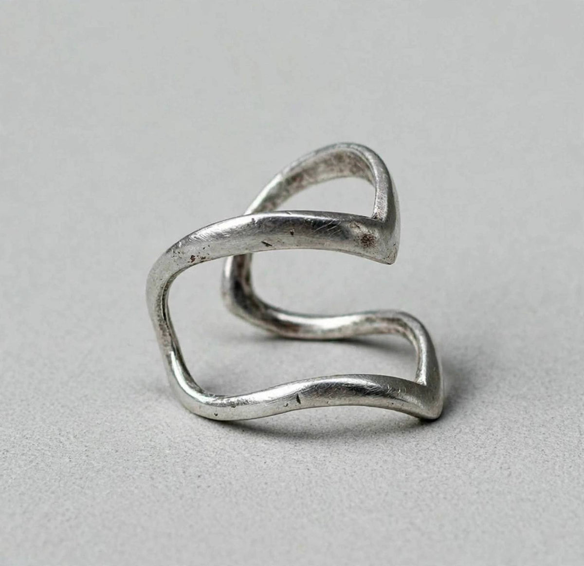 Double Arrow Silver Ring