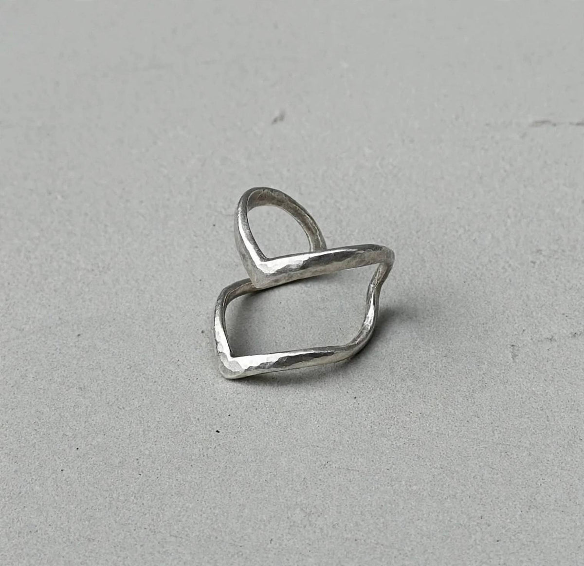 Double Arrow Silver Ring