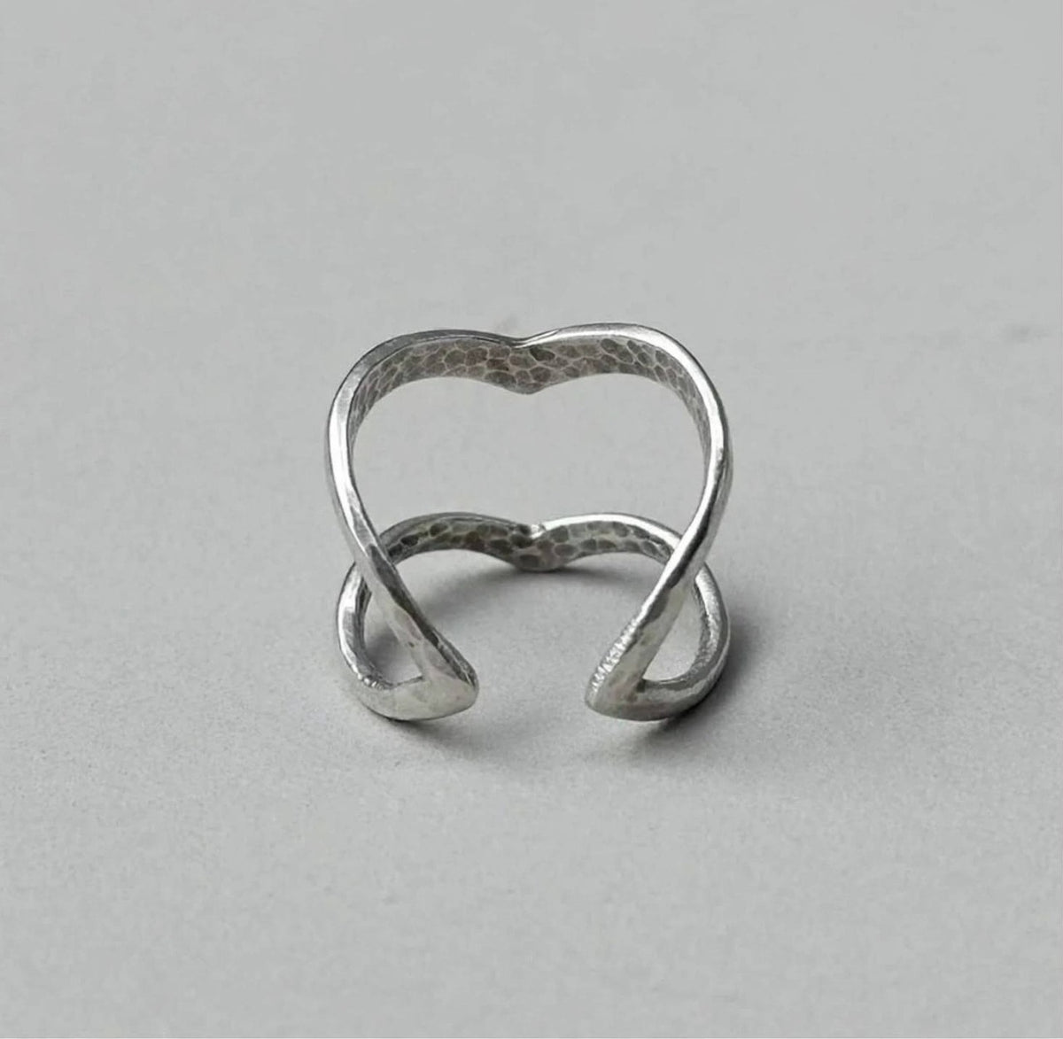 Double Arrow Silver Ring
