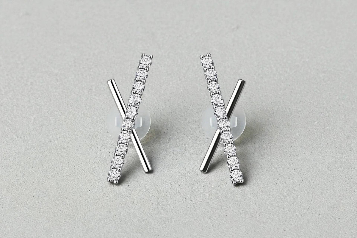 Mini Moissanite Stud Earrings – S925 Sterling Silver