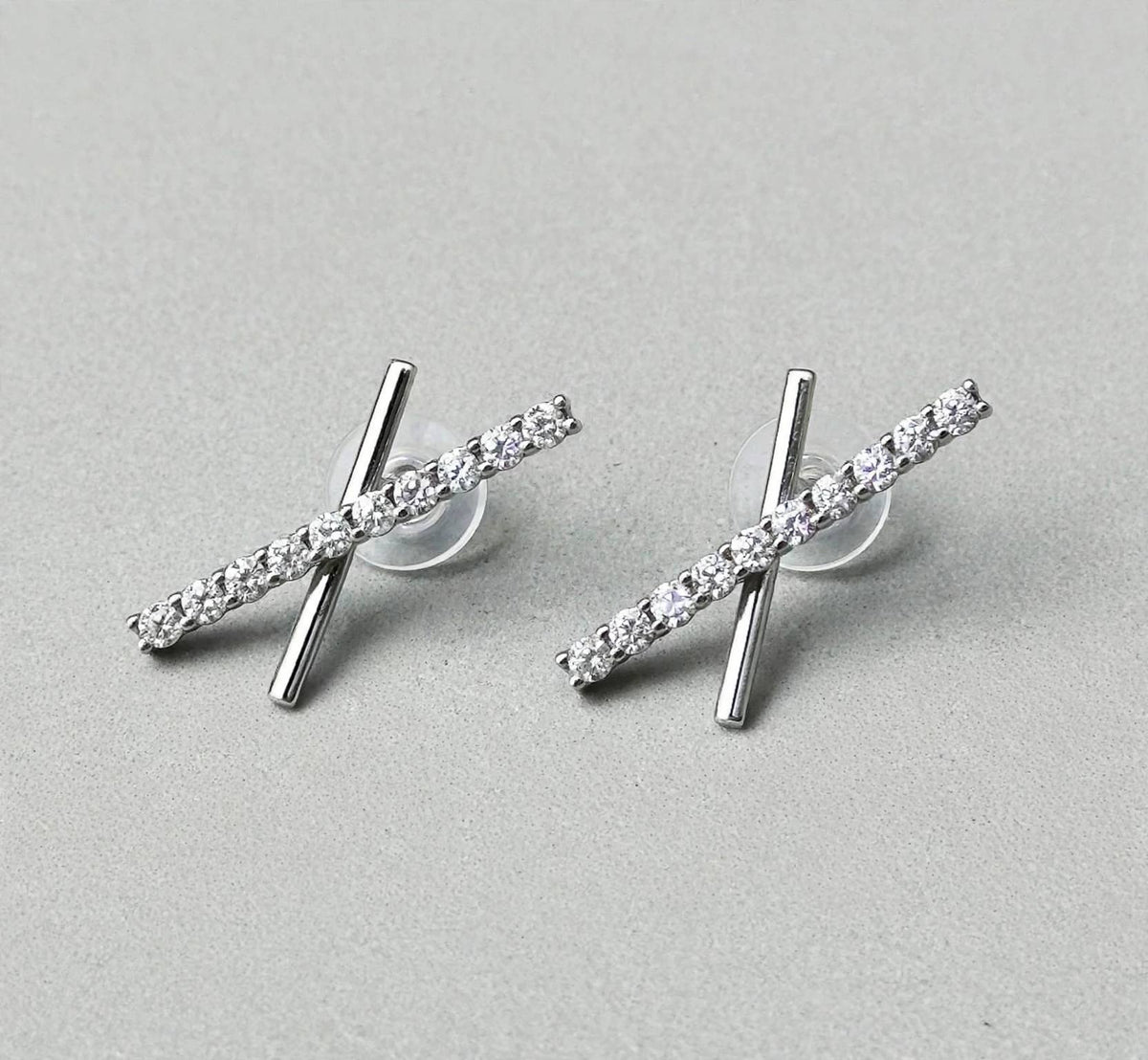 Mini Moissanite Stud Earrings – S925 Sterling Silver