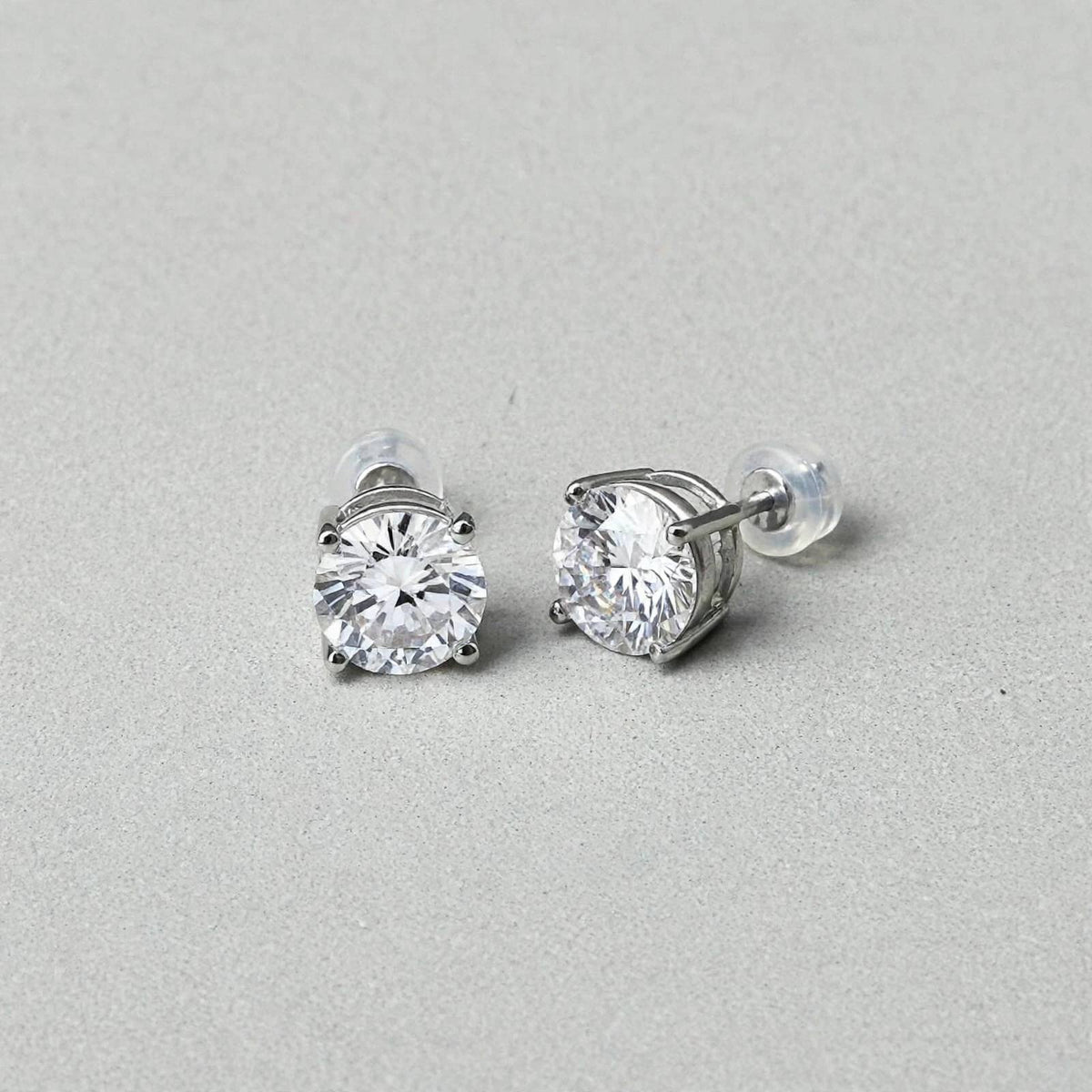 Classic Moissanite Stud Earrings – S925 Sterling Silver