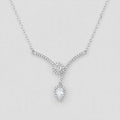 V-shaped zircon necklace