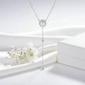 Moissanite freshwater pearl pendant necklace S925 Silver 0.5ct-5